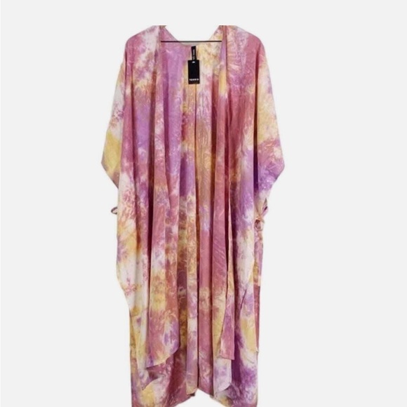 Torrid Tie Dye Kimono Cover Up Size One Size Women Multi - Picture 4 of 6